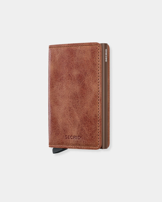 SLIMWALLET - VINTAGE COGNAC & BROWN