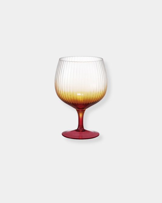 ORANGE STEMMED FLUTED GOBLET 20oz