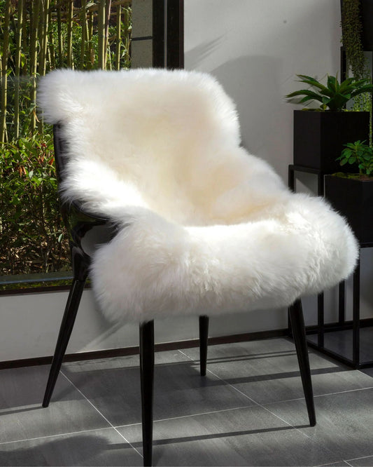 SHEEPSKIN RUG LG IVORY