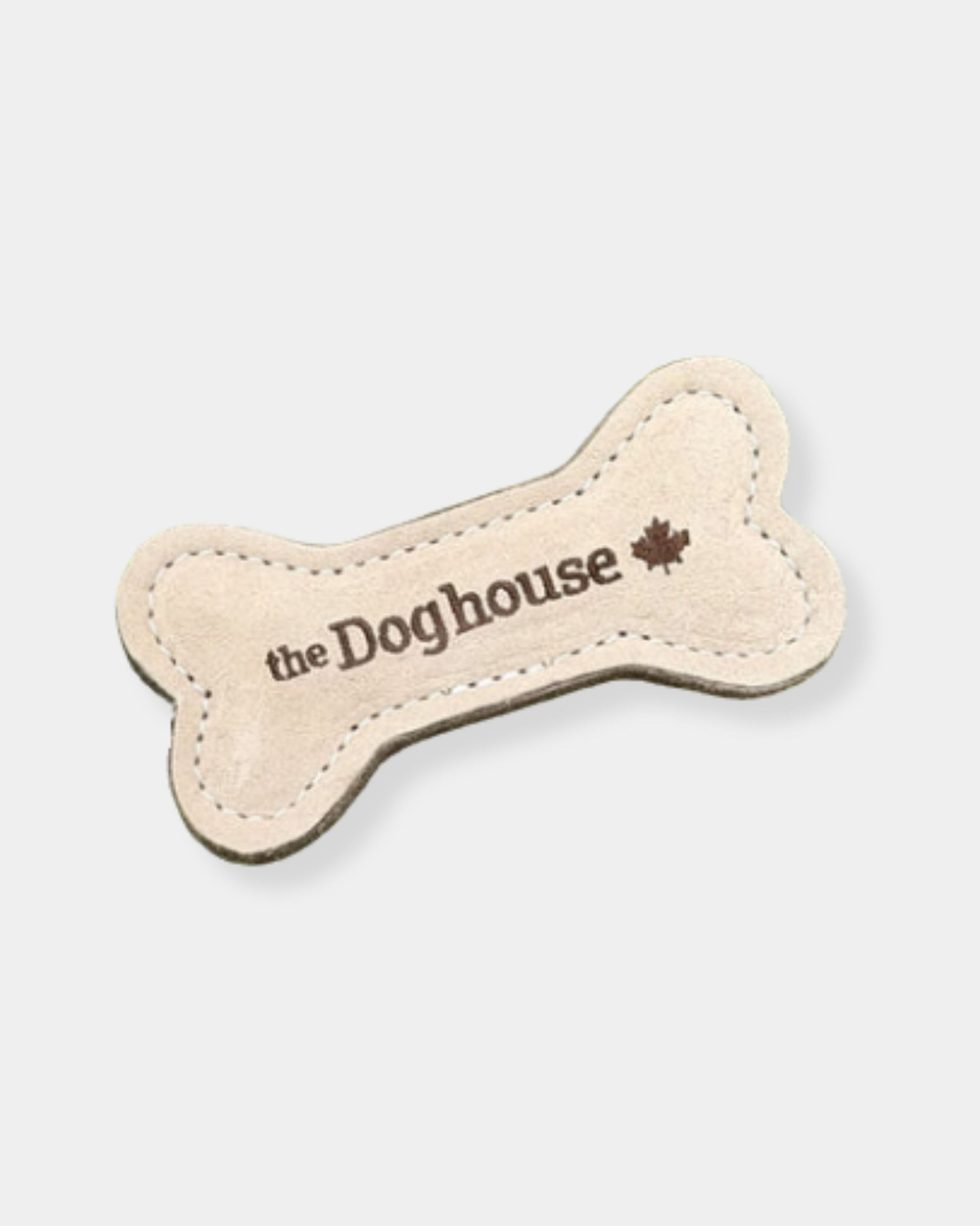 LEATHER & WOOL BONE - DOG TOY