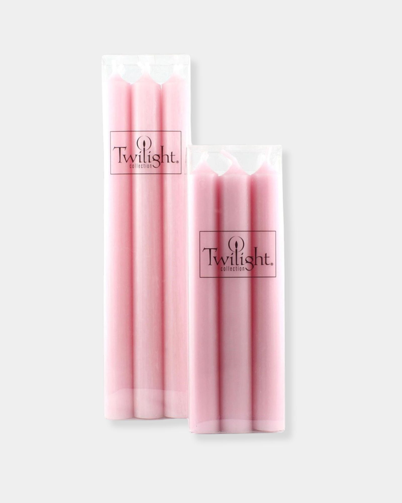 TWILIGHT CANDLE 7" SET OF 6 - PINK