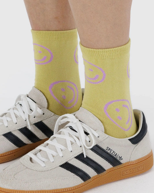CREW SOCK - STRAW HAPPY