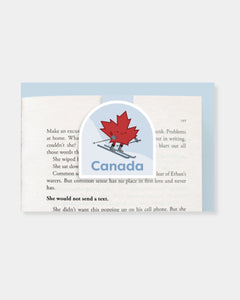 CANADA SKIER BOOKMARK