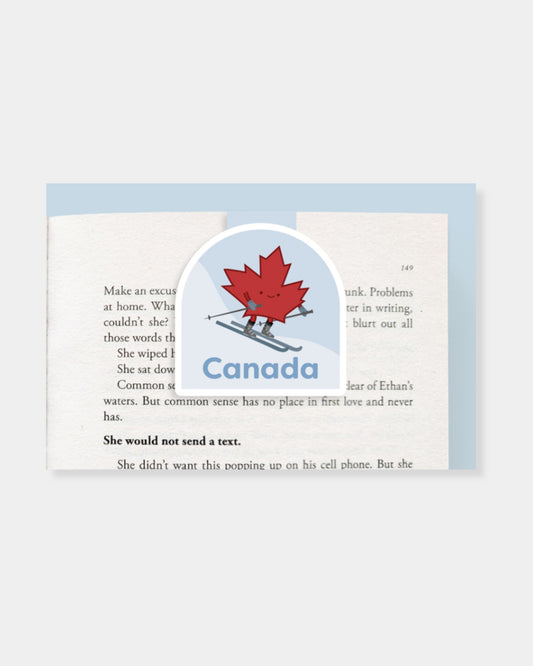 CANADA SKIER BOOKMARK