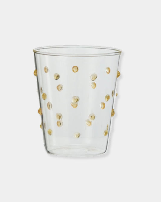 YELLOW DOT - 13oz HANDMADE GLASSWARE