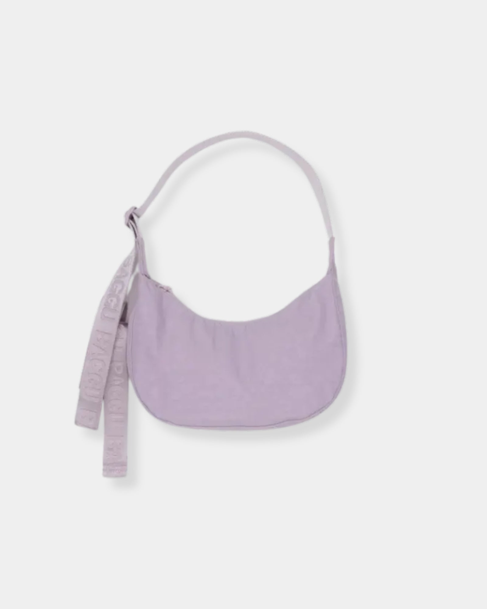SMALL NYLON CRESCENT BAG - DUSTY PINK