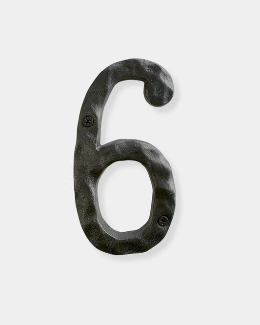 "6" CAST IRON HOUSE NUMBER | Stonewaters