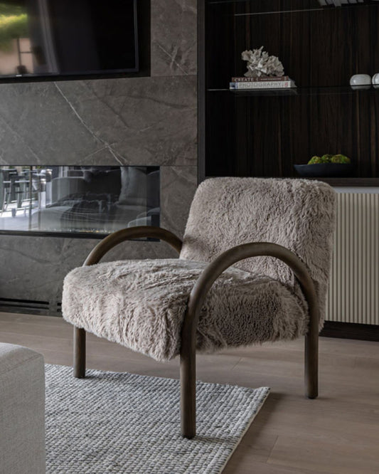 EROS CHAIR - SHAGGY GRANITE