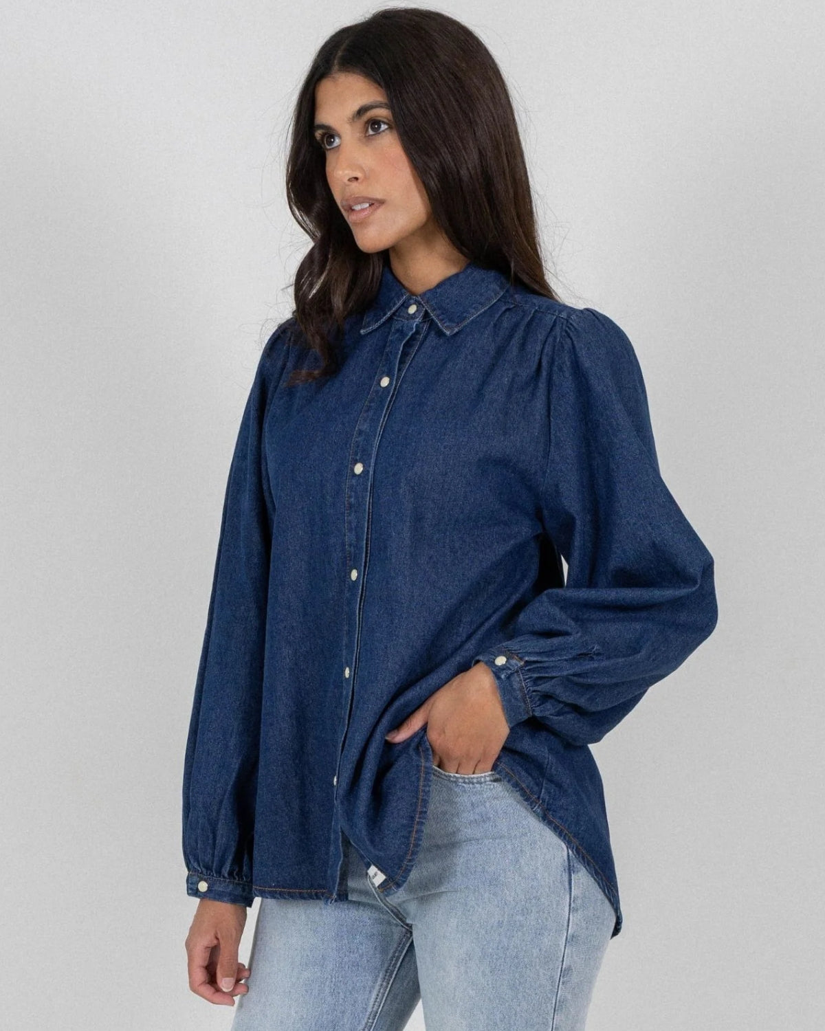 LOUISE SHIRT - DARK BLUE