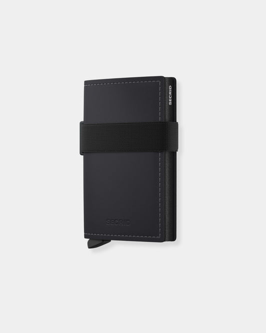 BLACK LEATHER MATTE - BANDWALLET