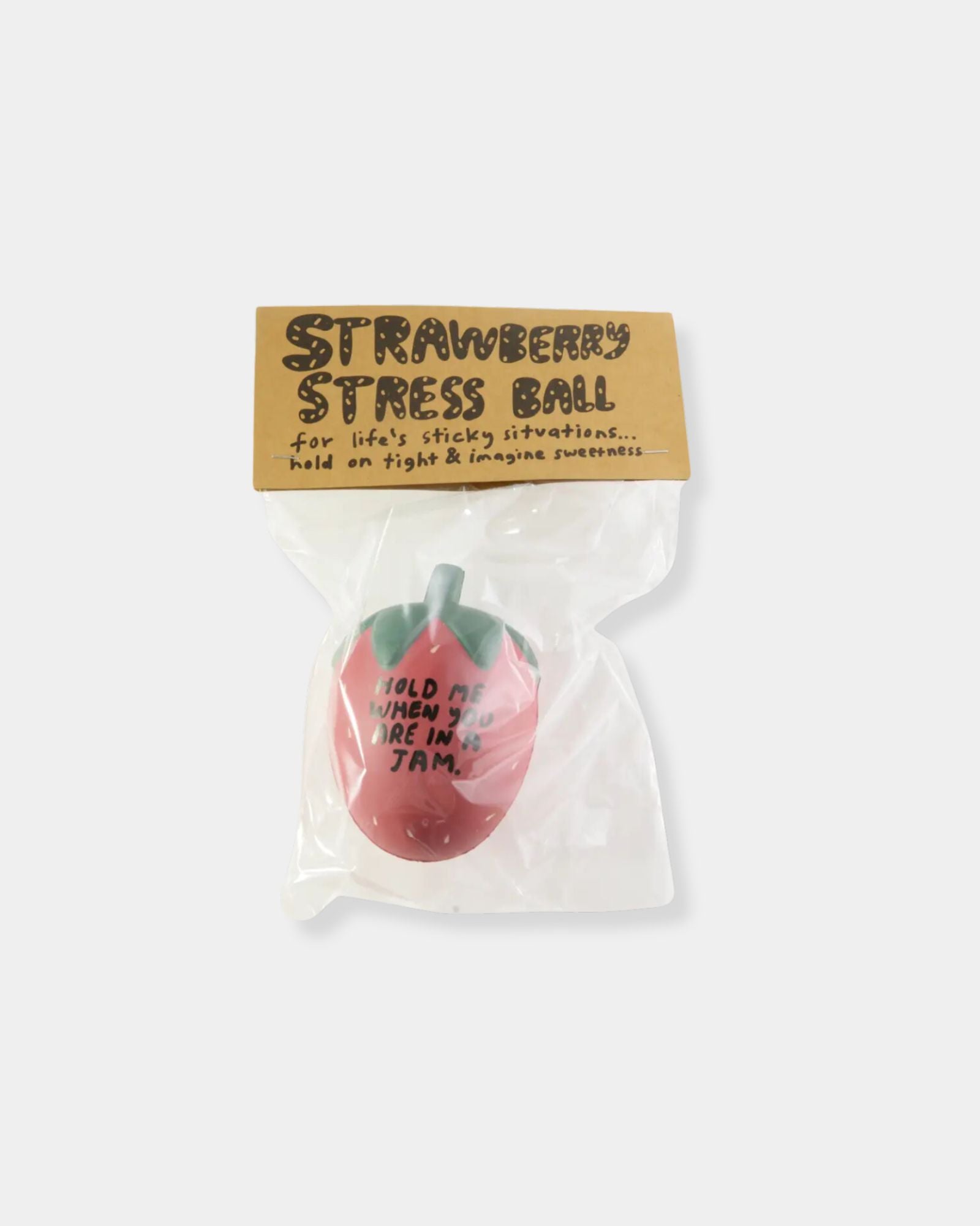 STRAWBERRY STRESS BALL - KEYCHAIN