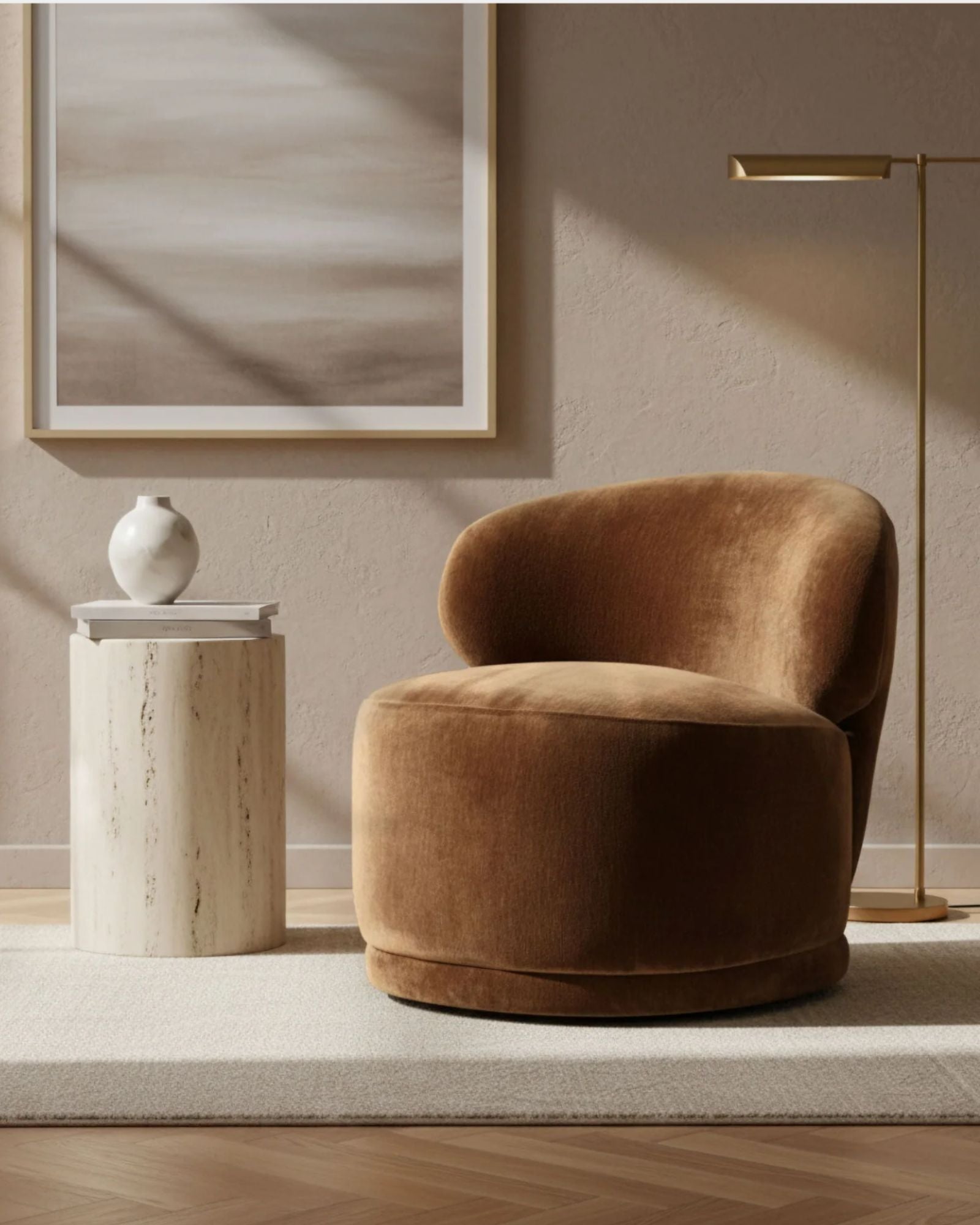 ROLLO CLUB CHAIR - VELVET BRONZE