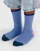 S/M RIBBED SOCK - CORNFLOWER MIX