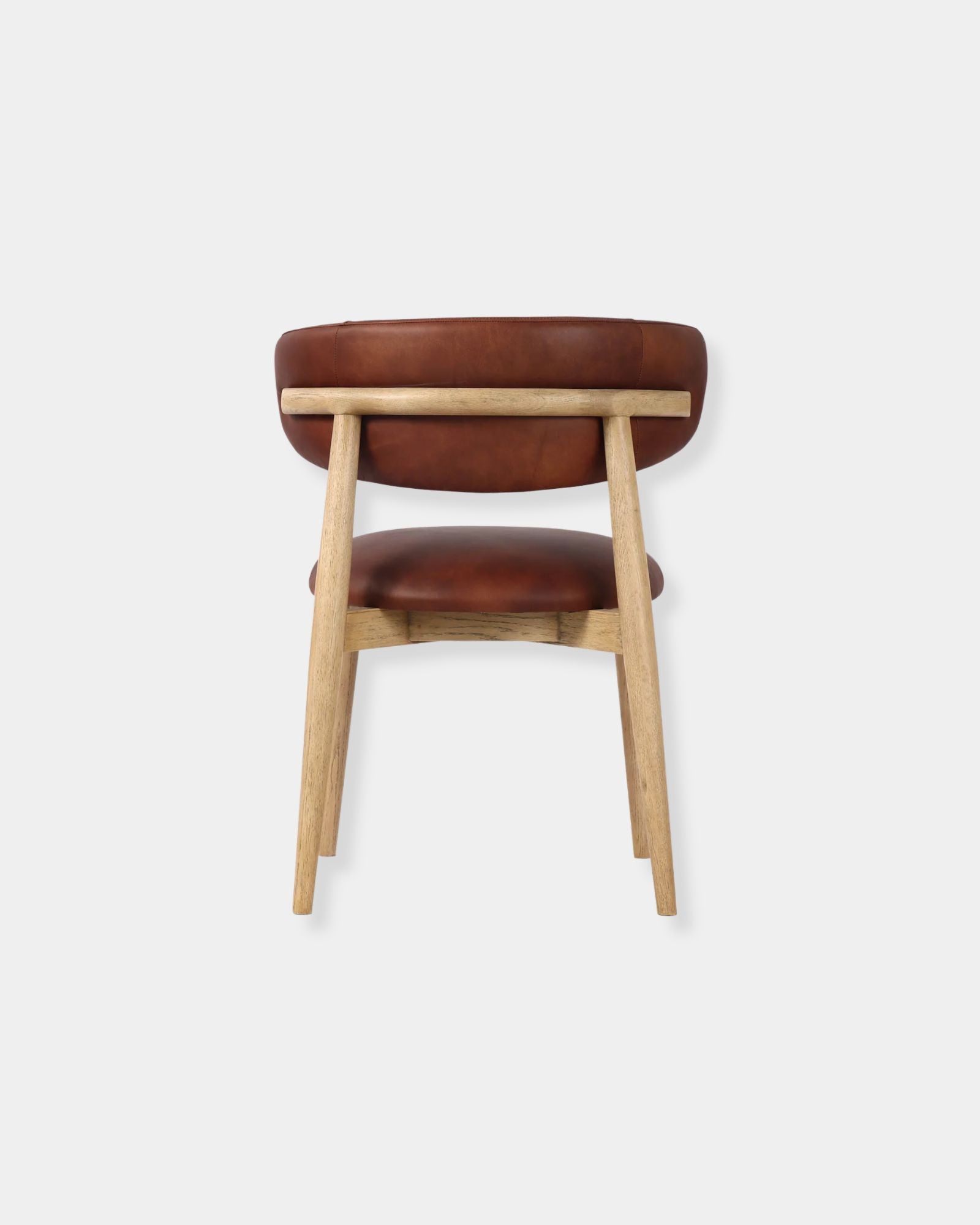 MILO LEATHER CHAIR - TOBACCO