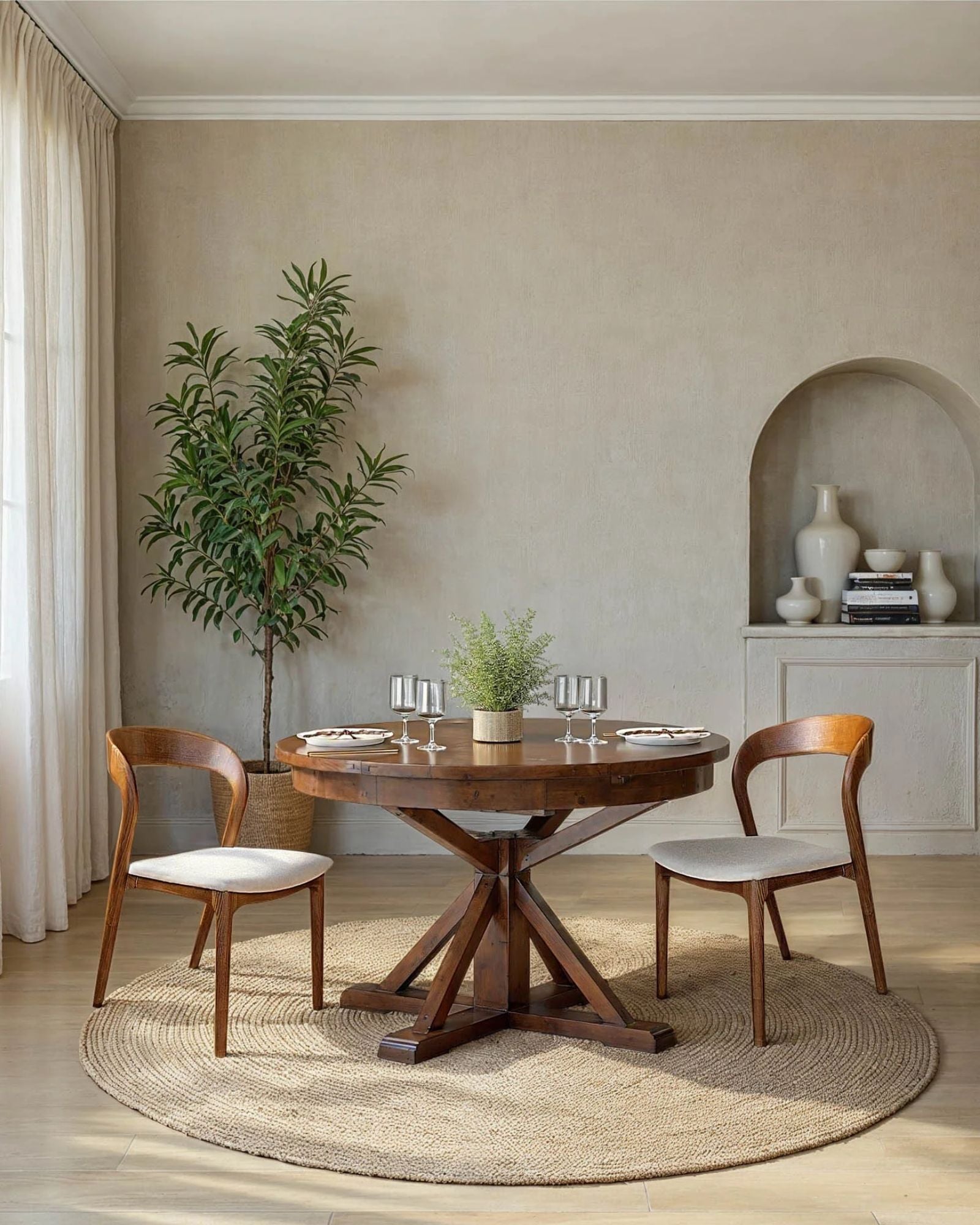 ROTONDO DINING CHAIR - WALNUT
