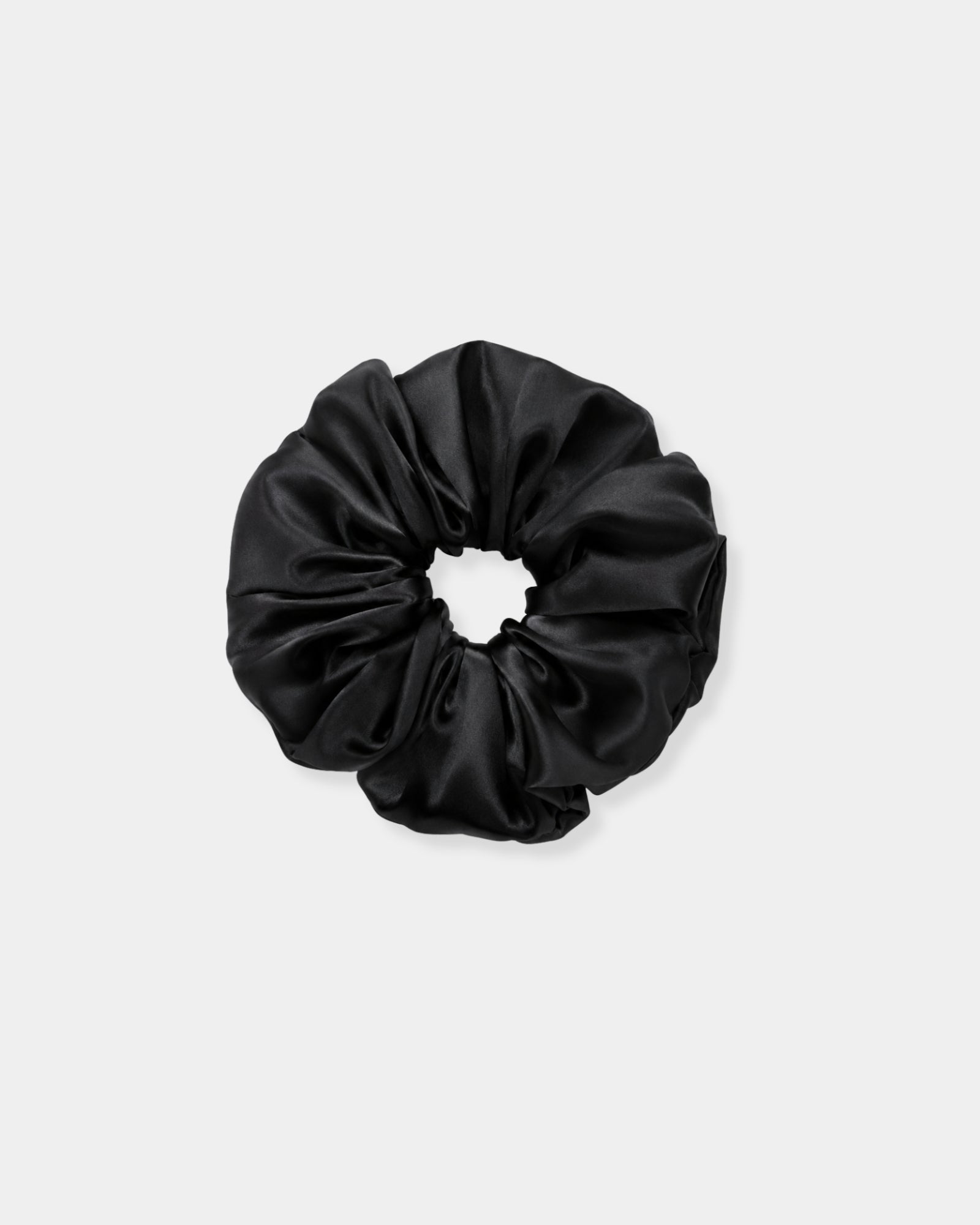 OVERSIZED SILK SCRUNCHIE - LARGE BLACK