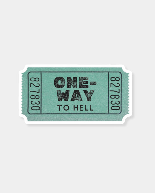 ONE-WAY TO HELL - STICKER