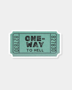 ONE-WAY TO HELL - STICKER