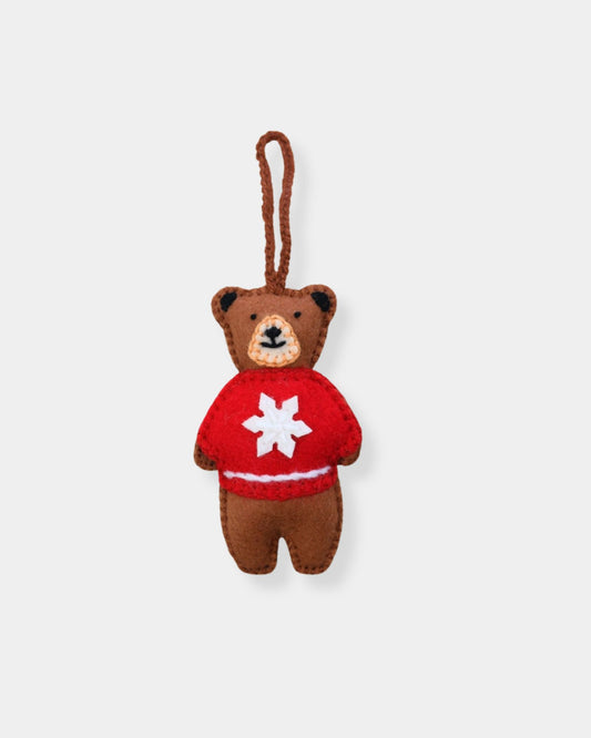 SNOWFLAKE BEAR - EMBROIDERED ORNAMENT