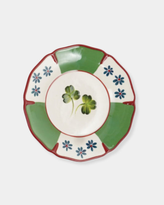 CLOVER  STONEWARE PLATE