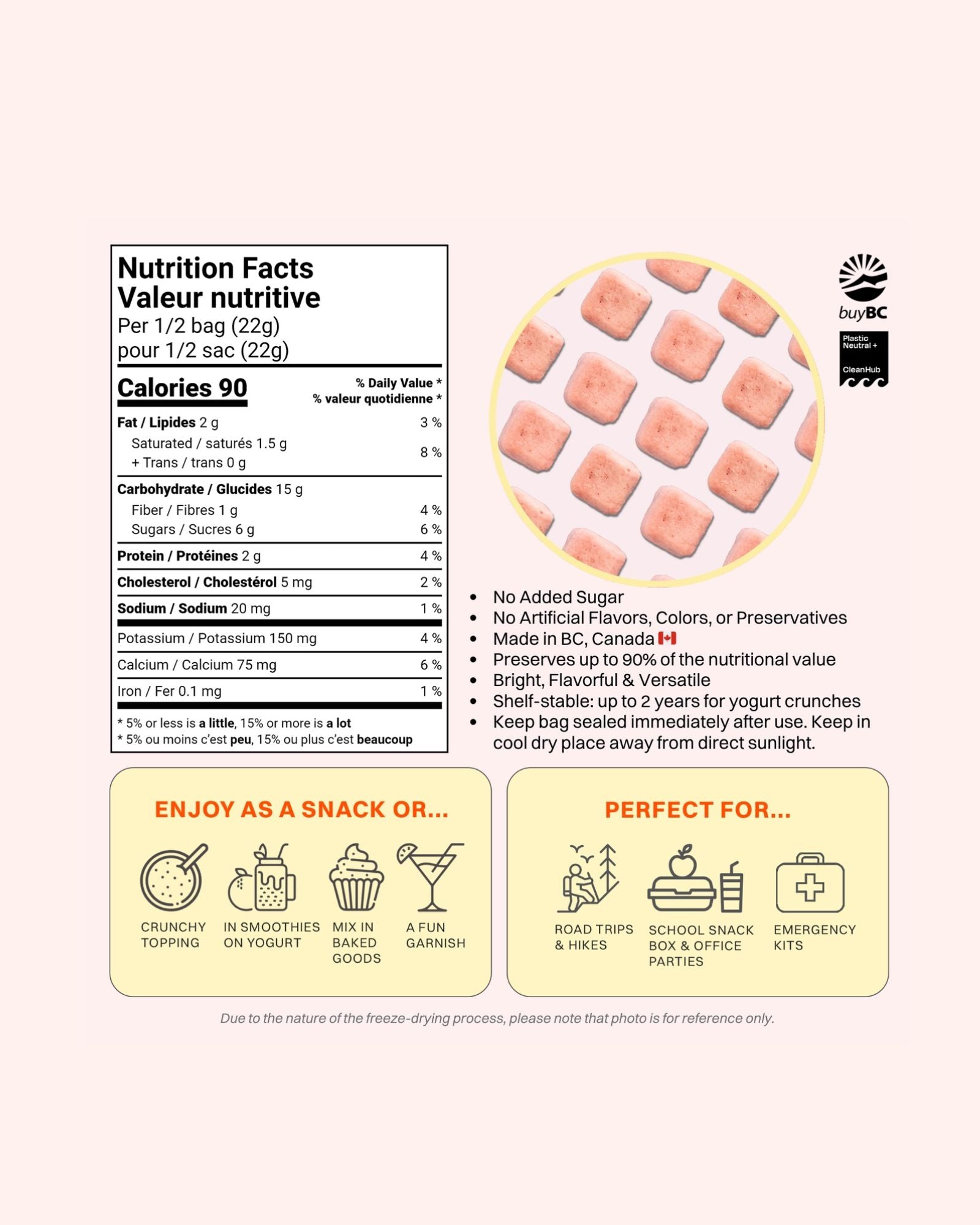 FREEZE DRIED STRAWBERRY YOGURT CRUNCH