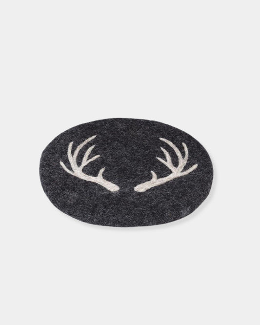 CHARCOAL STAG HORN TRIVET