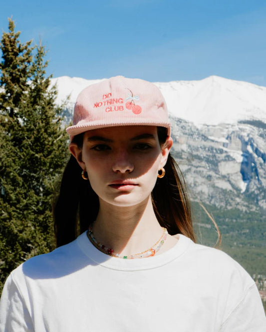 DO NOTHING CORDUROY HAT - PINK