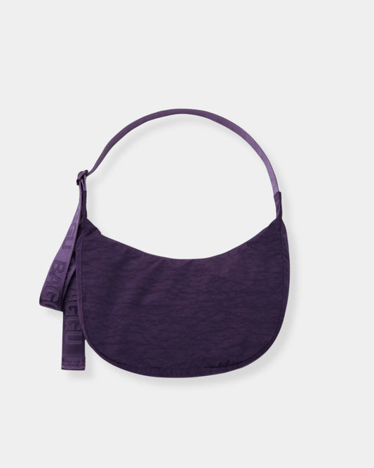 MEDIUM NYLON CRESCENT BAG - FIG