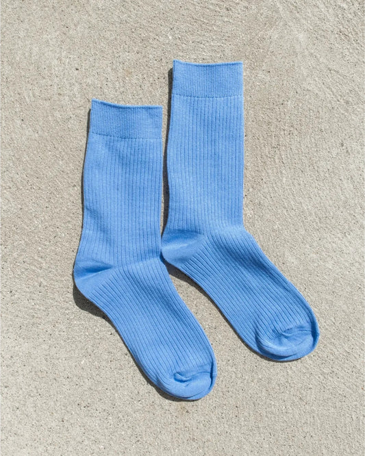 EVERYDAY COTTON CREW SOCK - BLUE