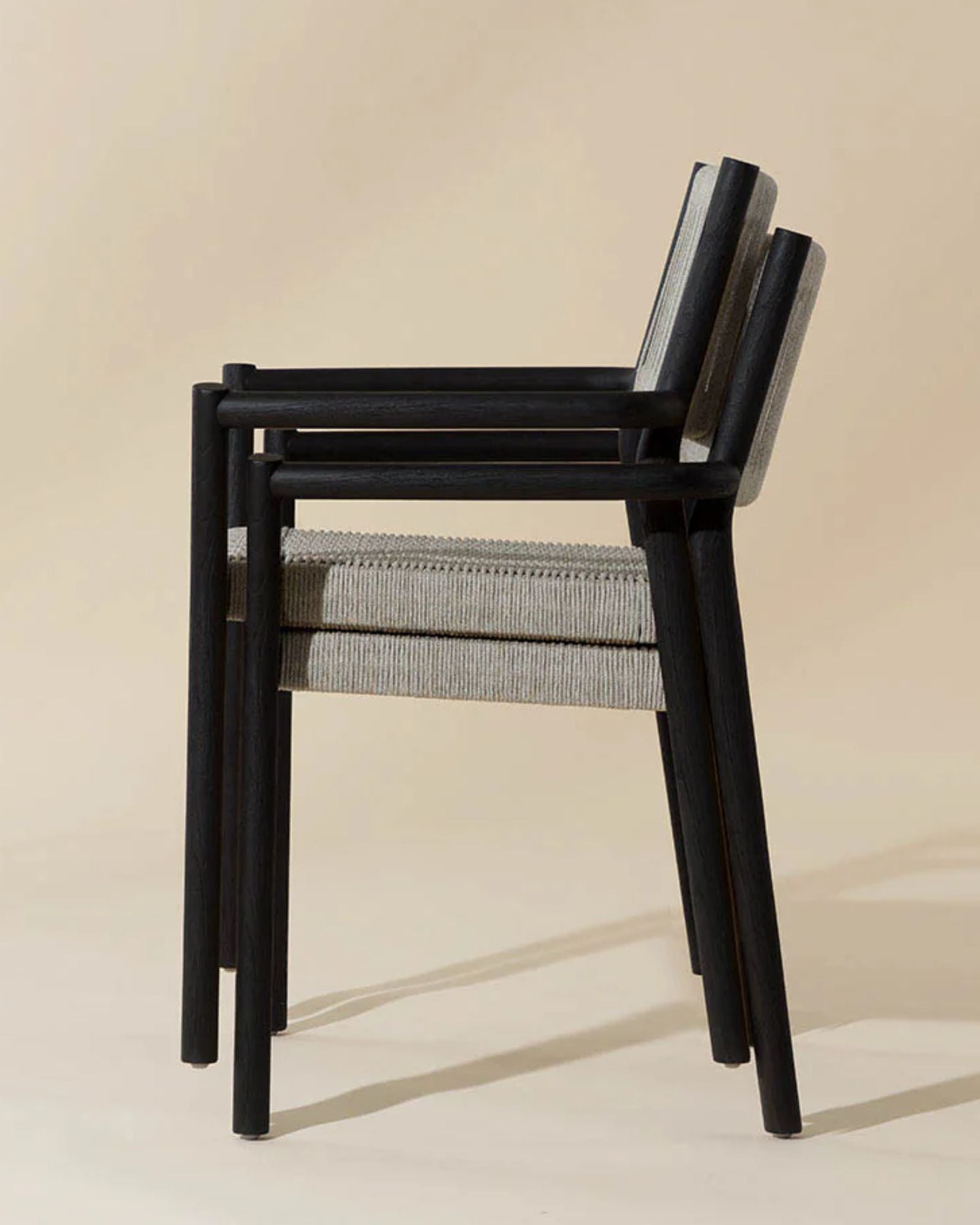 KAVALA STACKABLE DINING CHAIR - CHARCOAL