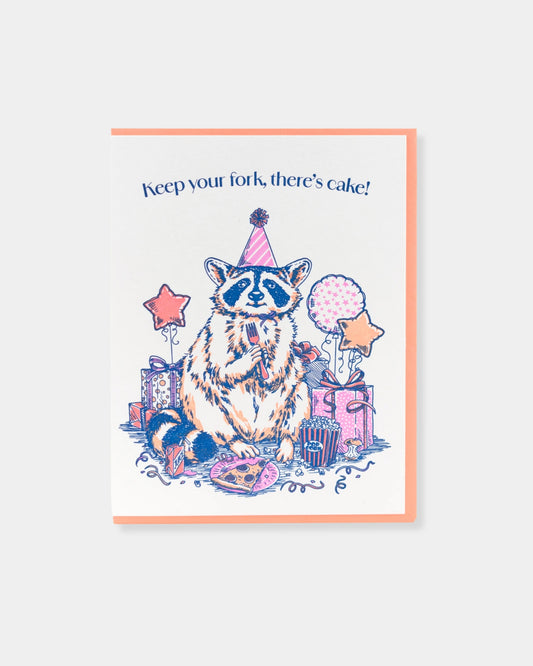 BIRTHDAY RACOON - CARD