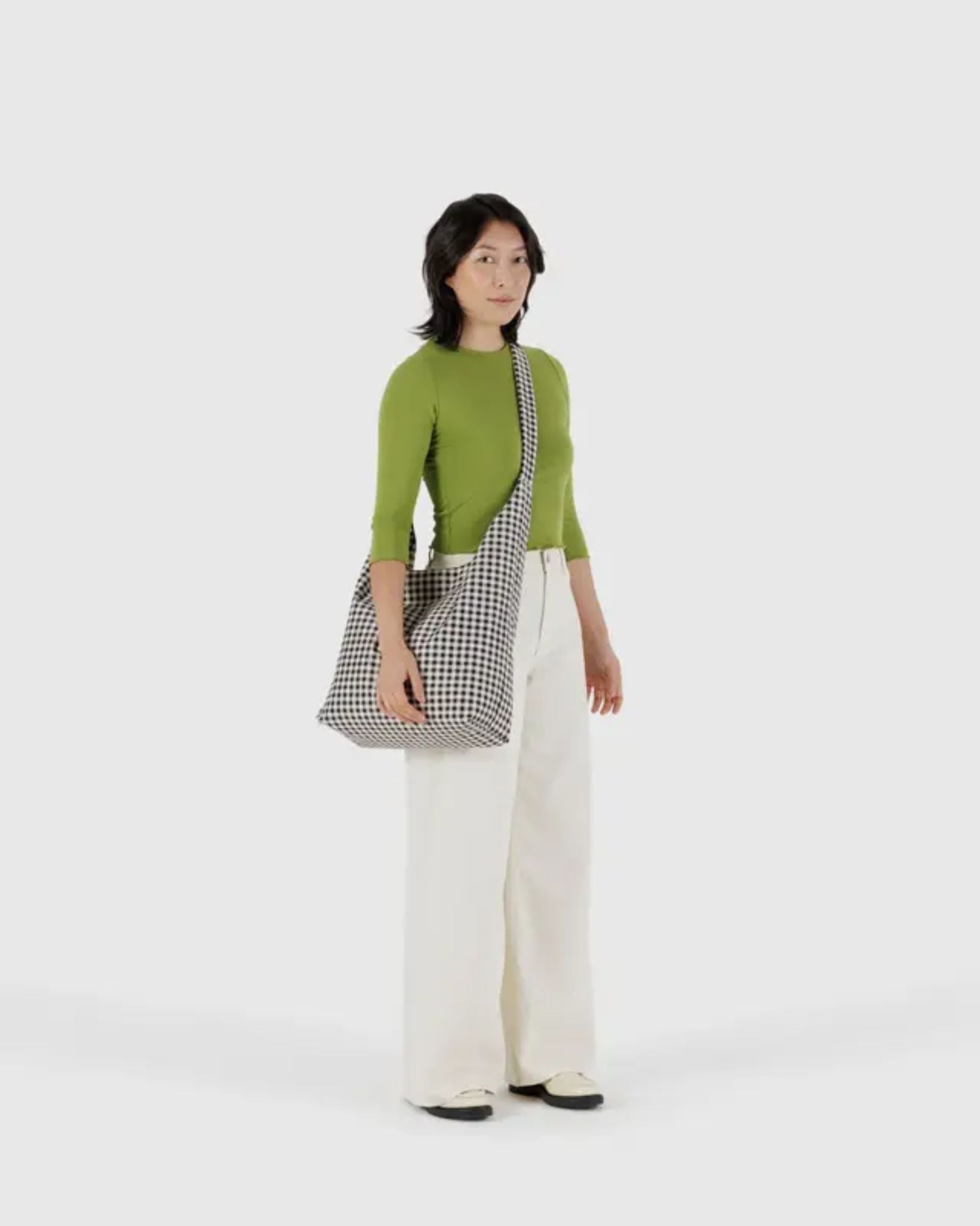 LARGE NYLON SLING - BLACK & WHITE GINGHAM