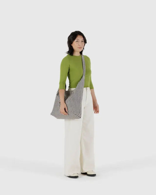 LARGE NYLON SLING - BLACK & WHITE GINGHAM