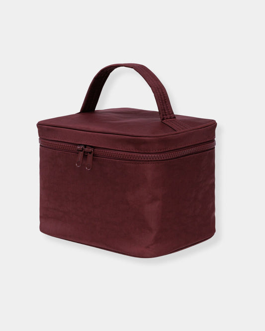 LARGE COSMETIC CASE - MAHOGANY