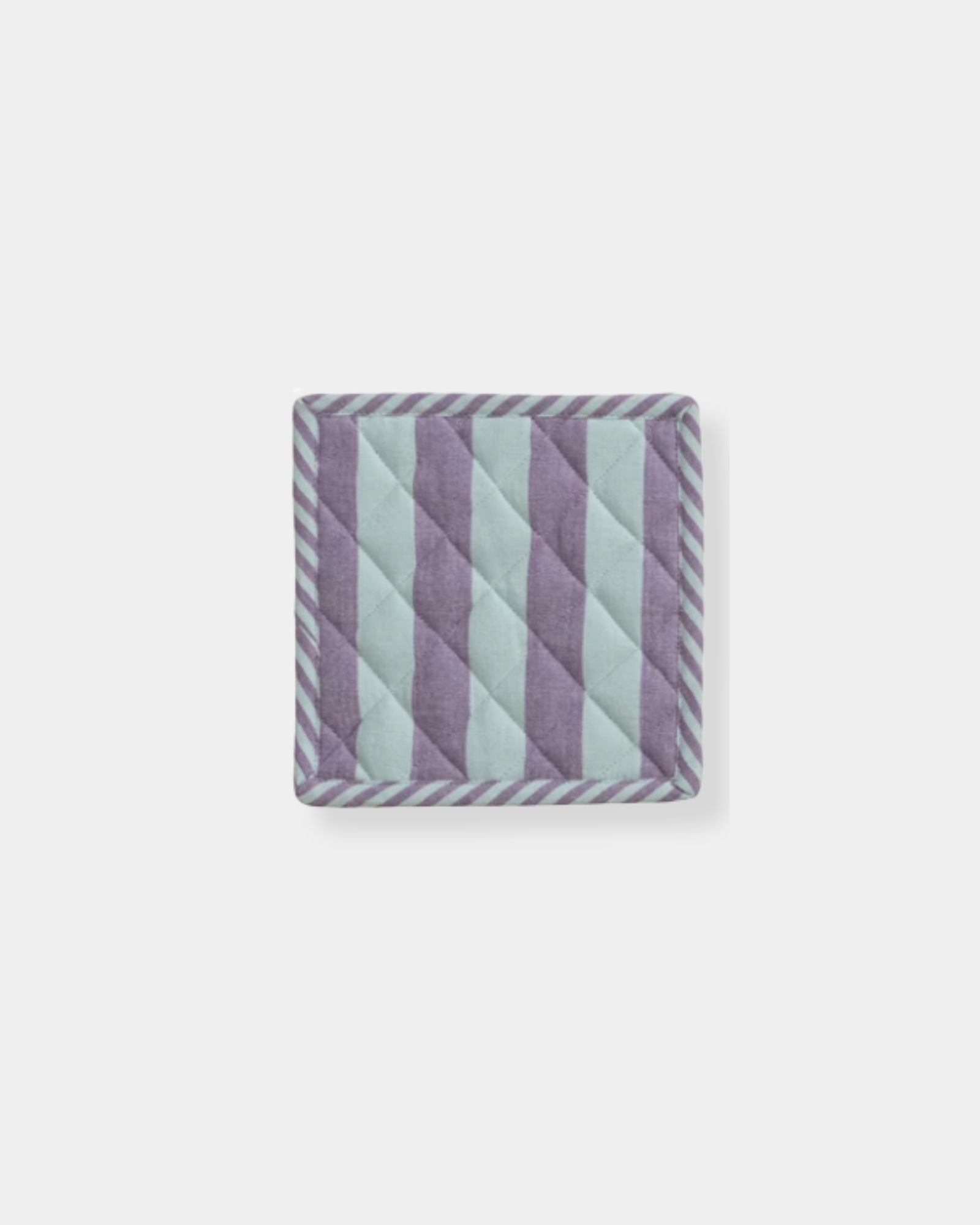 COTTON POT HOLDER - PURPLE STRIPED
