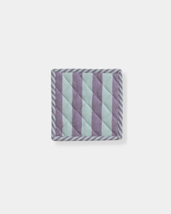 COTTON POT HOLDER - PURPLE STRIPED