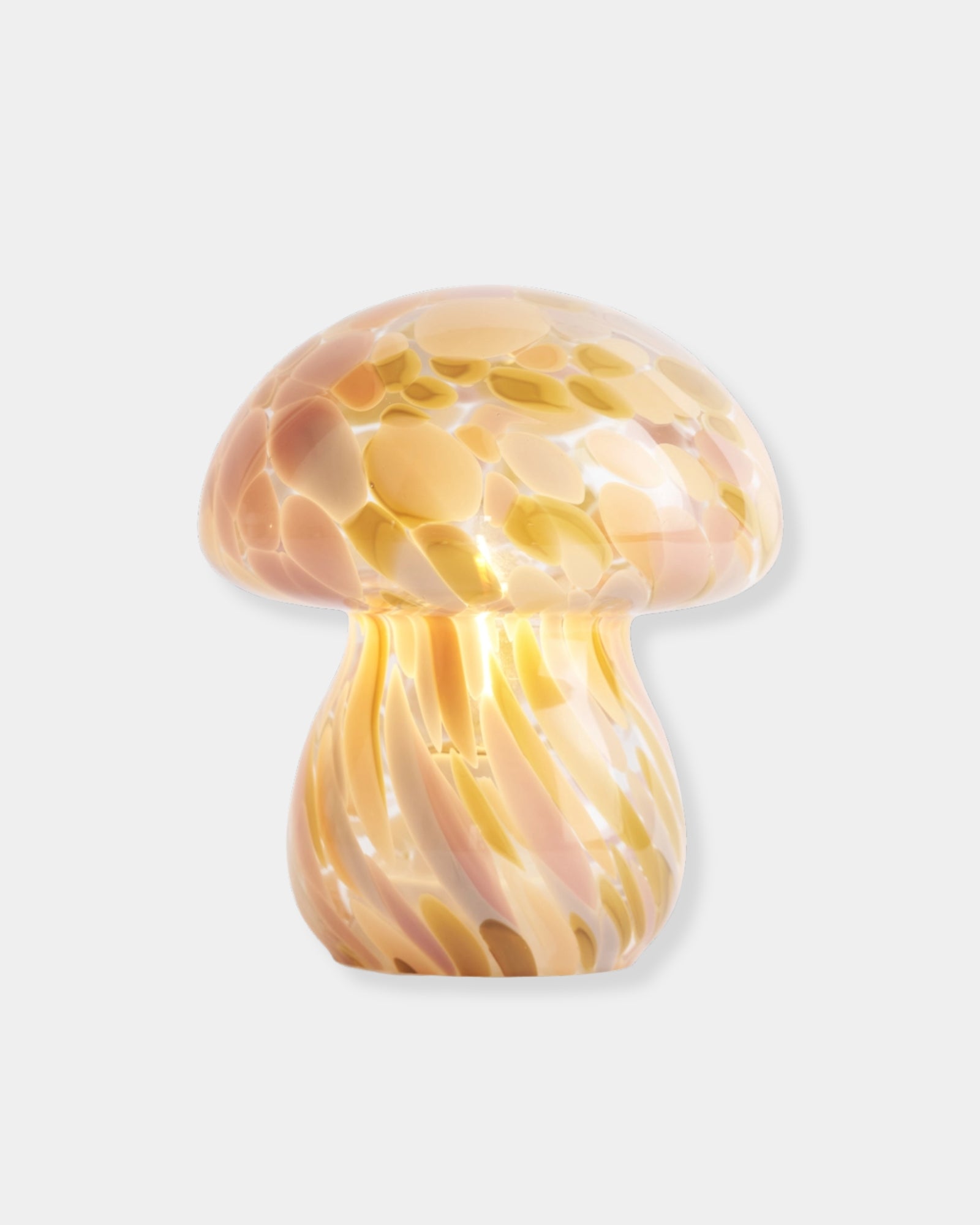 YELLOW BATTERY POWERED - MUSHROOM LAMP