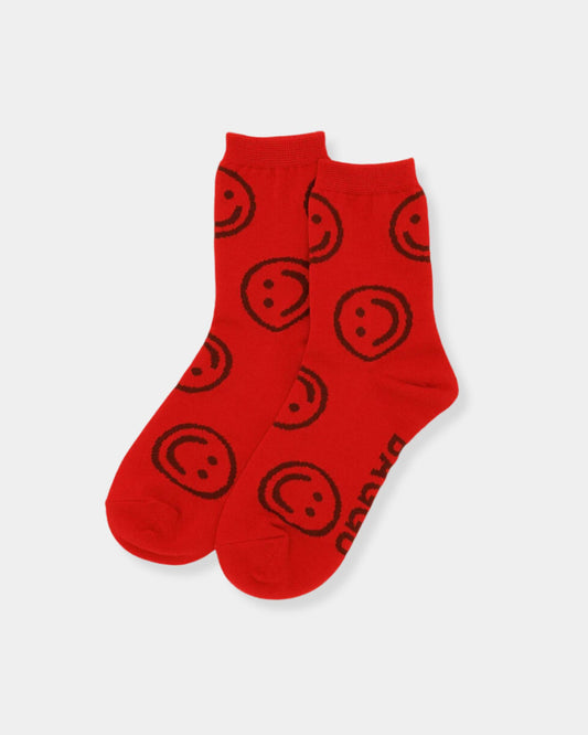 CREW SOCK - RED HAPPY