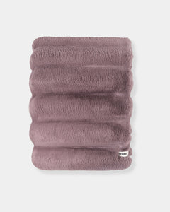 DIMENSIONAL FAUX FUR BLANKET - LILAC