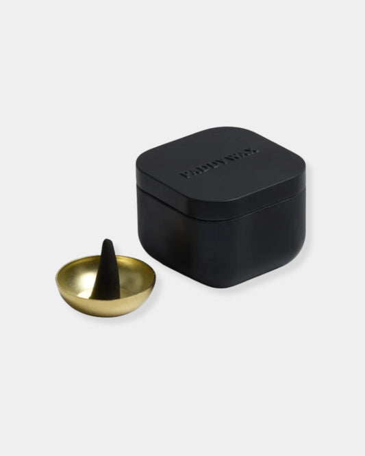 BLACK INCENSE CONES & HOLDER