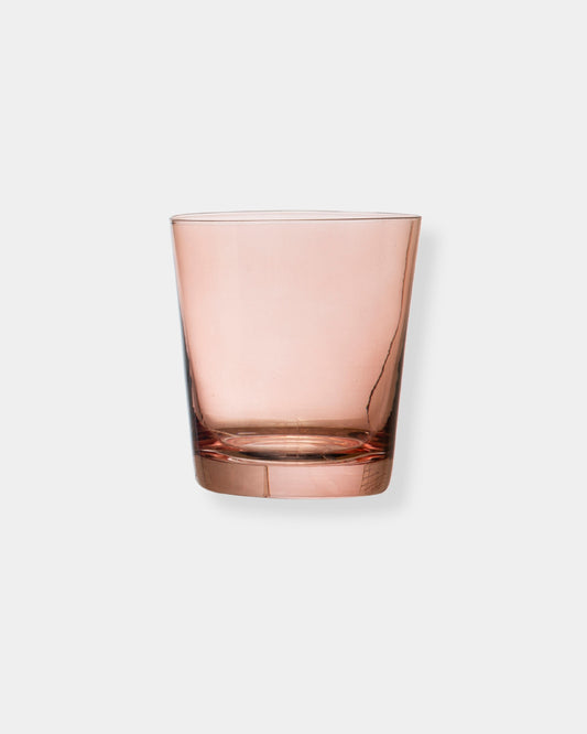 12oz PINK LOWBALL DRINKING GLASS
