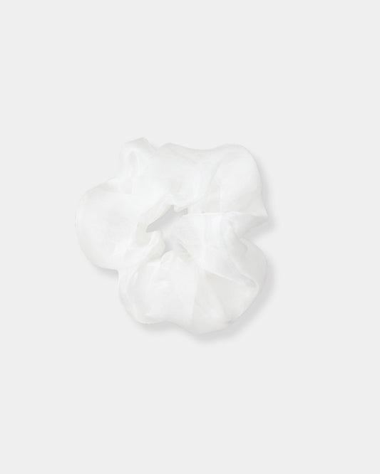 WHITE - STATEMENT SCRUNCHIE