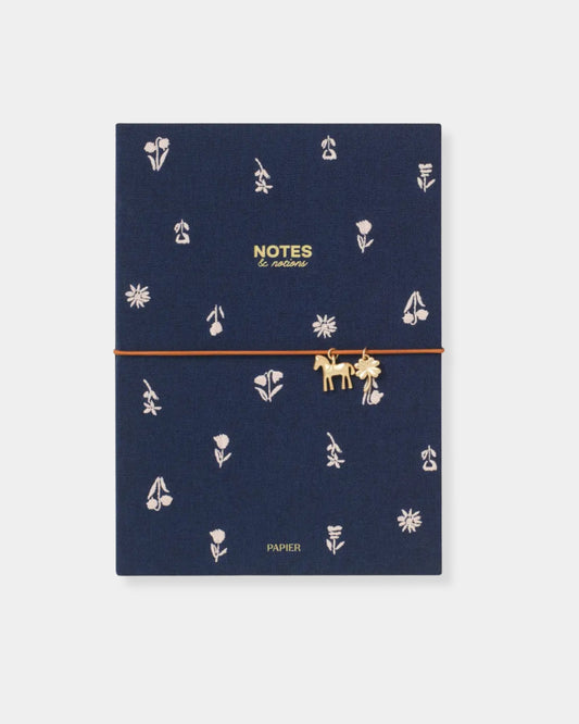 FABRIC LINED NOTEBOOK - TWILIGHT BLOOMS
