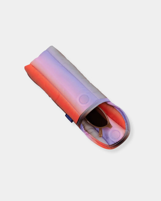 PUFFY GLASSES SLEEVE - GRADIENT STRIPE POPPY & LILAC
