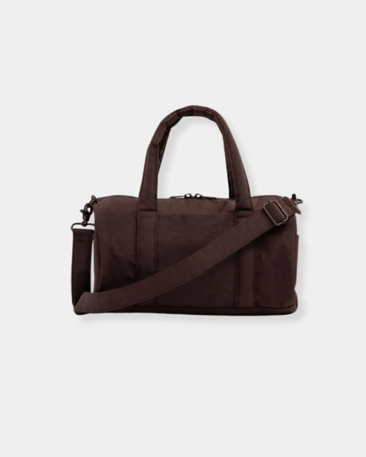 NYLON DUFFLE BAG - COFFEE