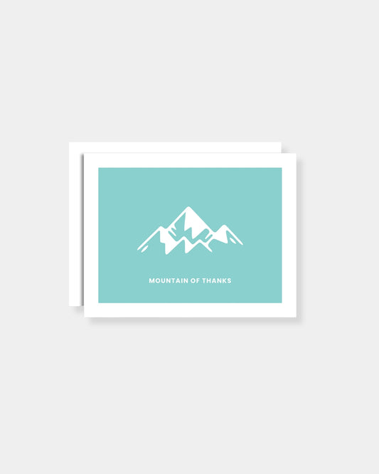 TEAL MOUNTAIN OF THANKS CARD