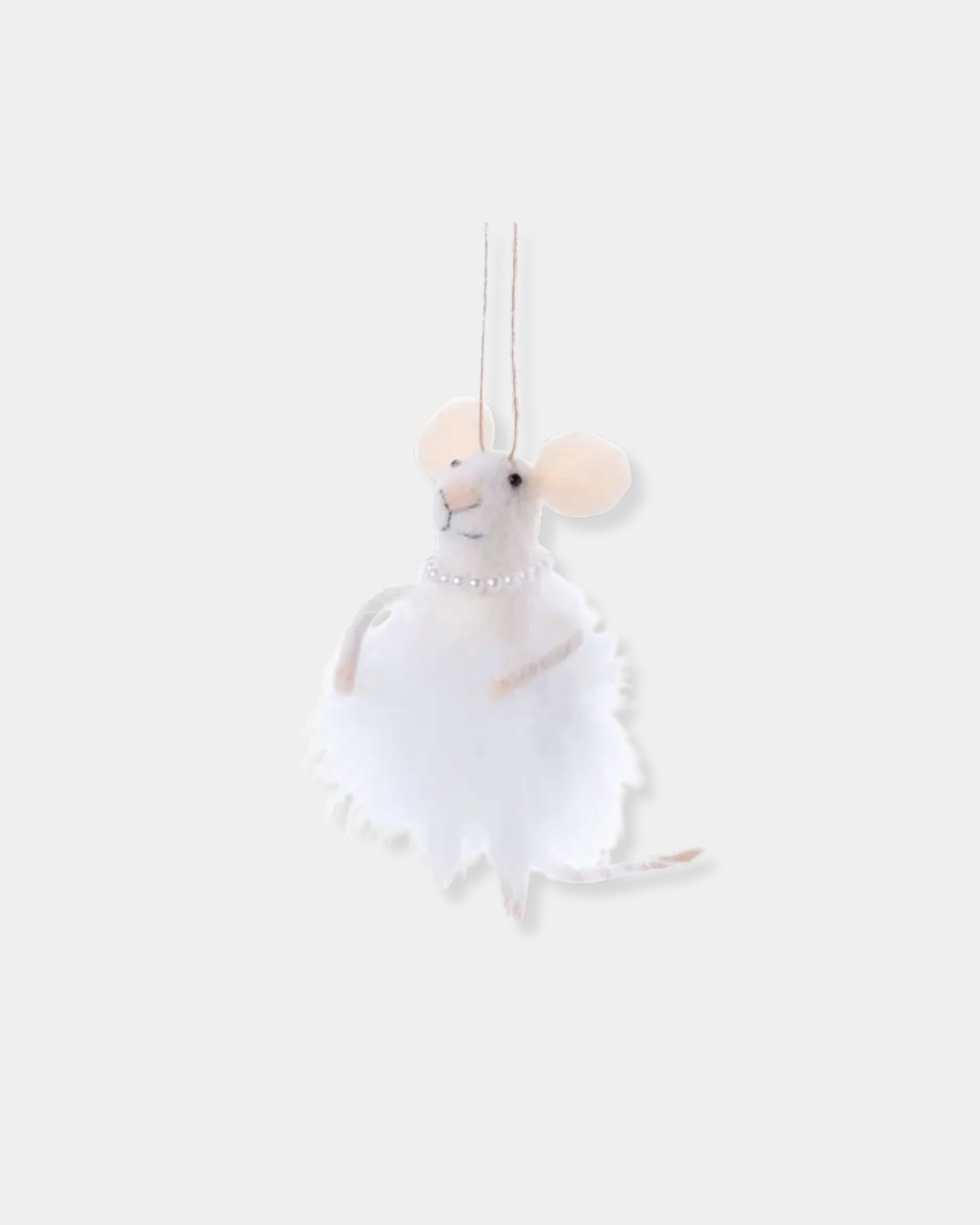 TUTU & PEARL FELT MOUSE - ORNAMENT