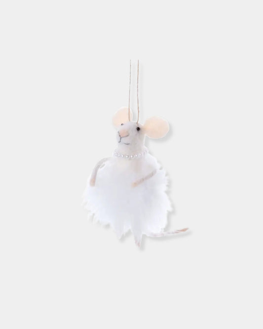 TUTU & PEARL FELT MOUSE - ORNAMENT