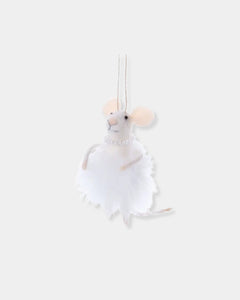 TUTU & PEARL FELT MOUSE - ORNAMENT