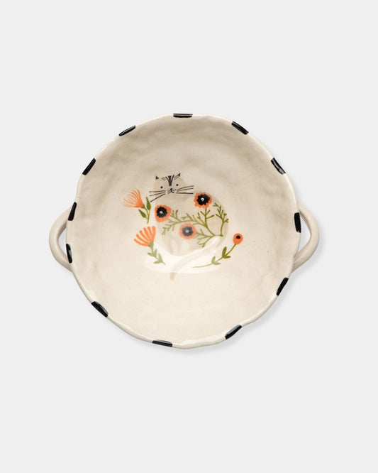 CATBLOOM FOOTED BOWL
